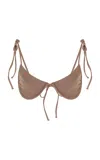 Mare Perpetua August Balconette Bikini Top In Brown