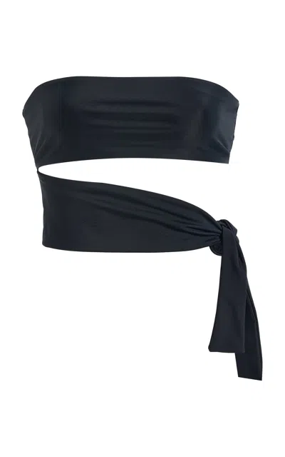 Mare Perpetua Bikini Tie Top In Black