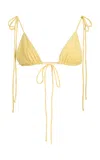 Mare Perpetua Essential Bikini Top In Yellow
