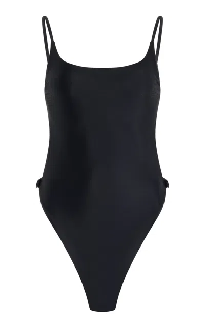 Mare Perpetua The Button One-piece Swimsuit In Black