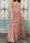Mare Sole Amore Ronda Sicily Long Dress In Ivory/red In Multi