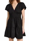 Marea Anna Mini Dress In Bonita Black In Black