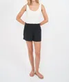 Marea Ava Gauze Shorts In Black In Black
