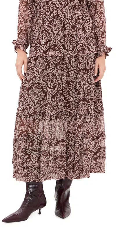 Marea Brooklyn Skirt Chocolate Lace Floral
