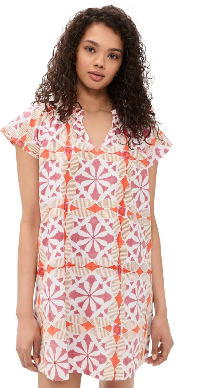 Marea Cecelia Shortie Dress Pink Cafe Tile In Multi