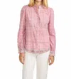 Marea Charlie Long Sleeve Shirt In Lavender Thistle In Pink