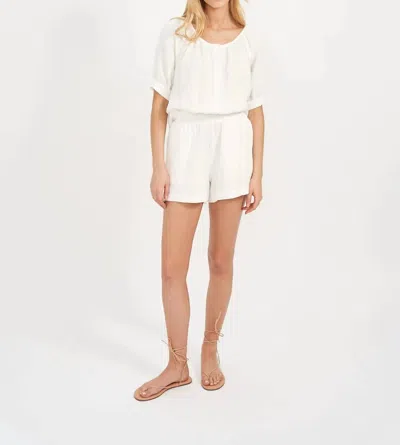 Marea Everly Gauze Top In White
