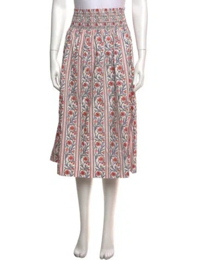 Pre-owned Marea Floral Print Midi Length Skirt In Multicolor