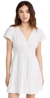 Marea Flutter Dress White In White