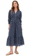 Marea Francesca Dress Navy Mini Meadow In Navy Mini Meadow
