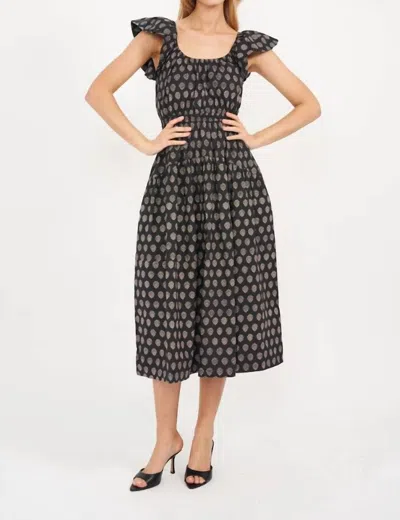 Marea Jane Dress In Black Meadow In Multi