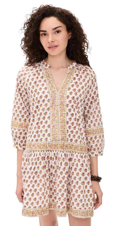 Marea Jeanine Dress Faded Rose Daisy In Multi