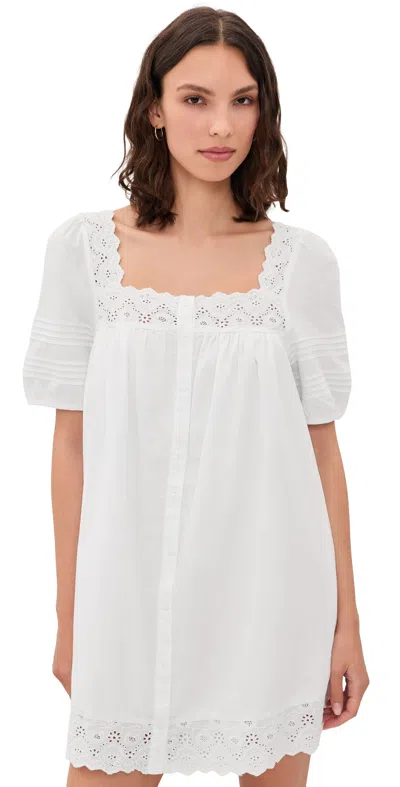 Marea Liza Dress Shell Schiffli In White