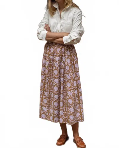 Marea Louisa Midi Skirt In Tinsel Lorient In Brown