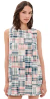 Marea Madras Patchwork Shift Dress Madras Patchwork In Blue