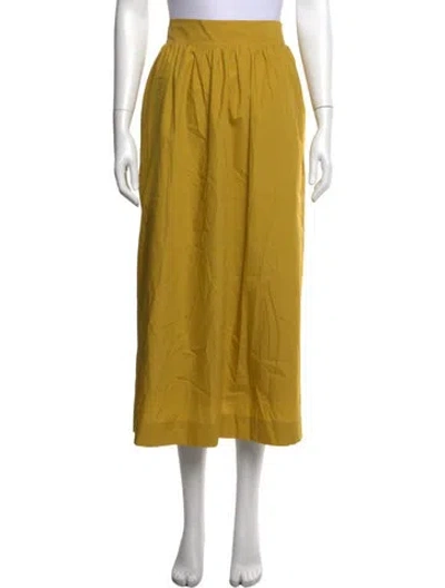 Pre-owned Marea Midi Length Skirt In Yellow