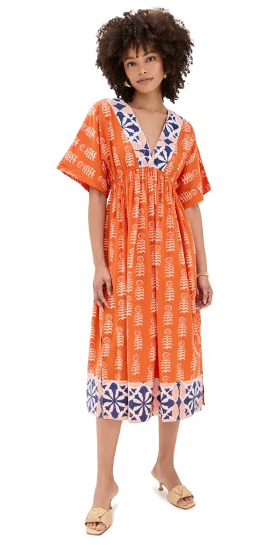 Marea Milla Caftan Vertical Floral Vine