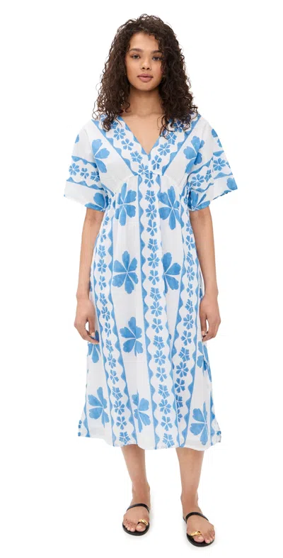 Marea Milla Kaftan Sea Dahlia In Blue