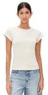 Marea Pointelle Crewneck Tee Ivory In Ivory