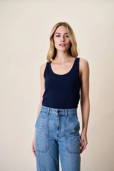 Marea Pointelle Tank In Blue