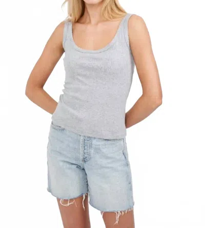 Marea Pointelle Tank Top In Grey In Gray