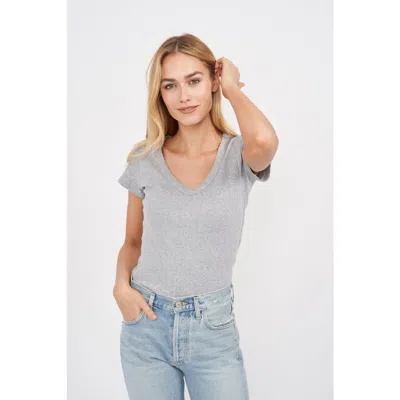 Marea Pointelle V-neck Tee