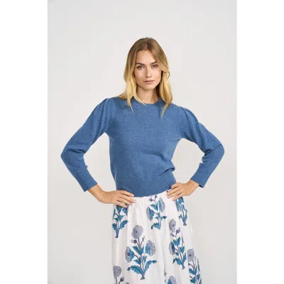 Marea Puff Sleeve Cashmere Crewneck