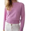Marea Puff Sleeve Crewneck Sweater In Lilac In Purple