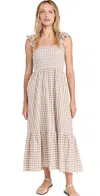 Marea Sasco Dress Dune Gingham In Dune Gingham