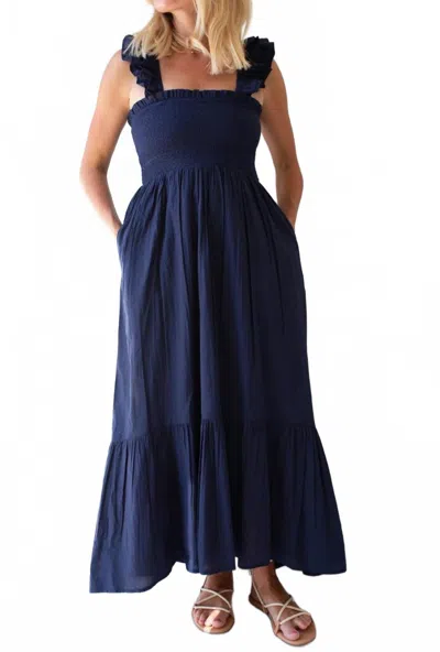 Marea Sasco Dress In Navy In Blue