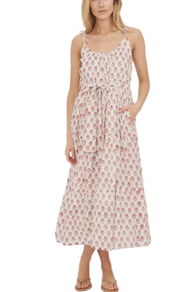 Marea Siesta Dress In Shell Bordeaux In Multi