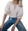 Marea Steph Top In Tinsel Dandelion In White