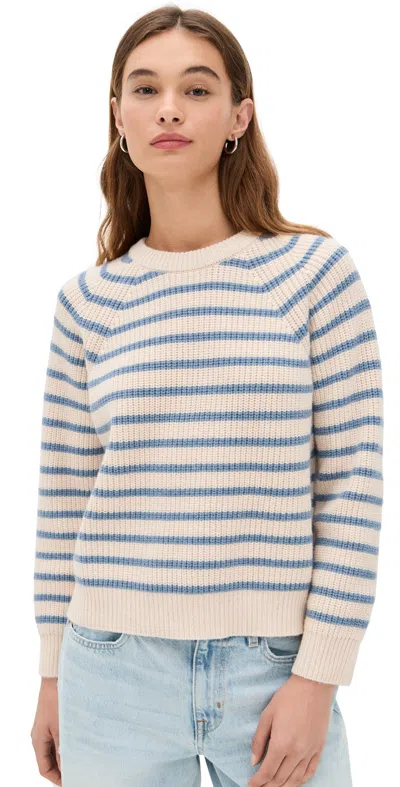 Marea Sweater Ivory/atlantic Blue Stripe