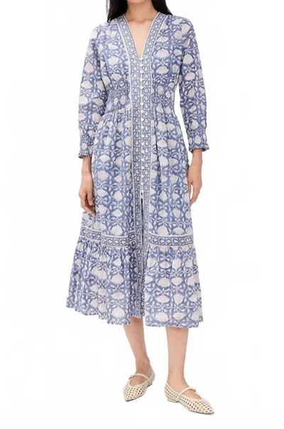 MAREA WOMEN'S FRANCESCA DRESS IN BLUE INDIGO LOTUS