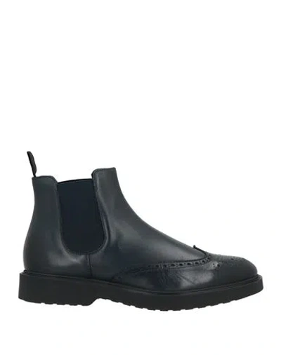 Marechiaro 1962 Man Ankle Boots Midnight Blue Size 11 Calfskin