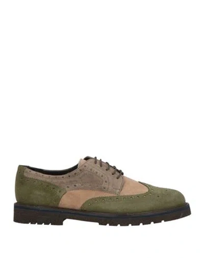 Marechiaro 1962 Man Lace-up Shoes Military Green Size 10 Leather