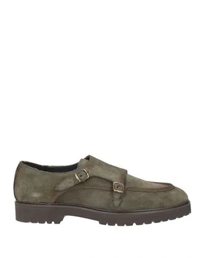 Marechiaro 1962 Man Loafers Military Green Size 8.5 Leather