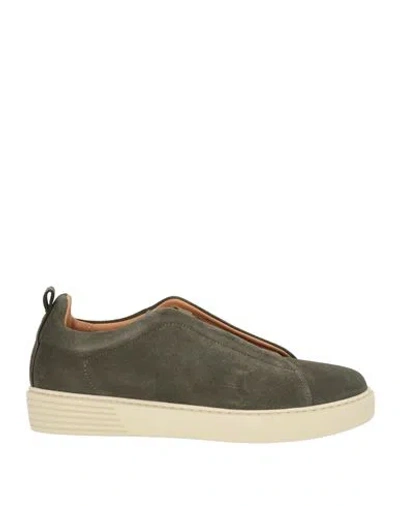 Marechiaro 1962 Sport Man Sneakers Khaki Size 7 Leather In Beige