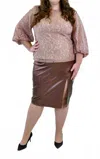 Maree Pour Toi Lace Top In Blush In Brown