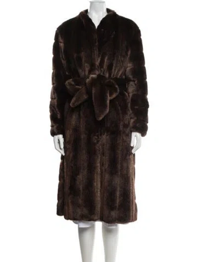 Pre-owned Marei 1998 Fur Coat In Brown