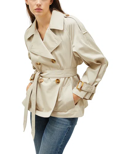 Marella 1 Remote Cropped Trench Coat In Sand