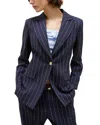 MARELLA 1 SACCA STRIPED ONE BUTTON BLAZER