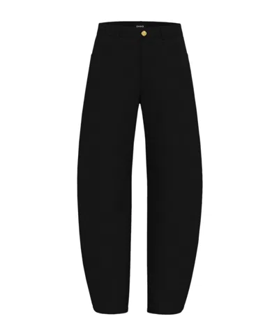 Marella 5-pocket Barrel-leg Trousers - Black