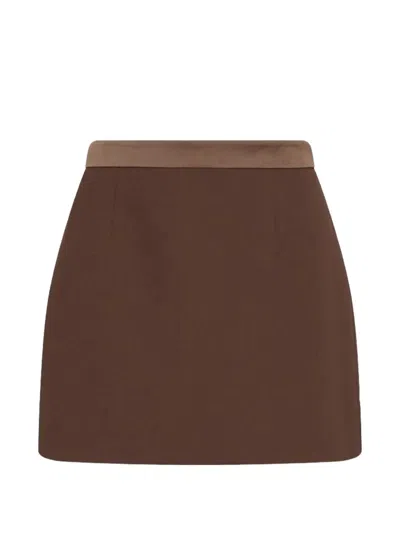 Marella A-line Zip-fastening Mini Skirt In Brown