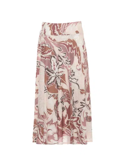 Marella Abstract-print Midi Skirt In Multi