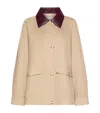 Marella Collared Button-front Casual Jacket In Neutral