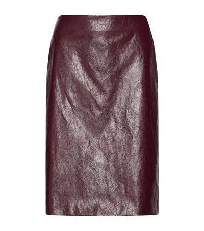 Marella Aged-effect Mini Skirt In Burgundy