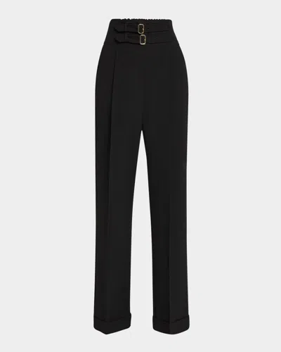 Marella High-waisted Trousers In Black