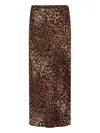 Marella Albany Animal-print Midi Skirt In Brown