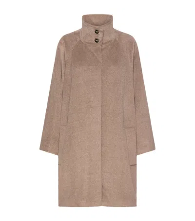 Marella Alpaca-virgin Wool Coat In Multi